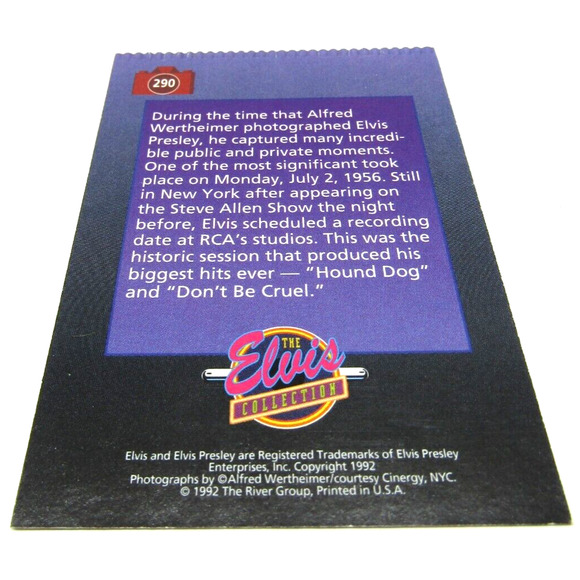 Elvis 1992 Collection Card Crimped Factory Error #290 Rare Find For Collectors - Picture 3 of 4